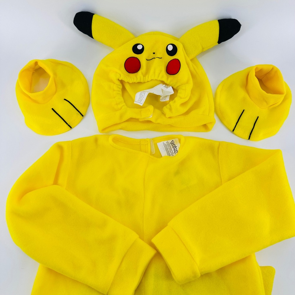 Pokemon Pikachu Costume Set Yellow Fleece Toddler Kids Rubies 2018
